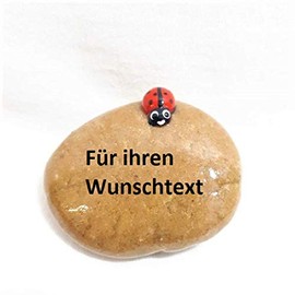 Andys Steinwelt¬Æ Gl√ºcksstein [Mit Wunschtext personalisierbar!] Handbeschrifteter Gl√ºcksbringer ca. 5 cm Individuelles Geschenk & Tischdeko f√ºr Hochzeit, Geburtstag & Reisen Unikat aus Naturstein 1021