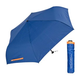 Waterfront BCSFA-3F53-UH-NO Folding Umbrella, Parasol, Rain Umbrella, Light Carbon Navy/Orange, 20.9 inches (53 cm), Lightweight, UV Protection, 90% Unisex