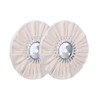 8" White Airway Buffing Wheel,5/8'' Arbor Hole,16 Plys/Fine Polishing for