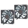 2Set Computer Case Heat Dissipation 4 Pins PWM Intelligent Temperaturecontrol