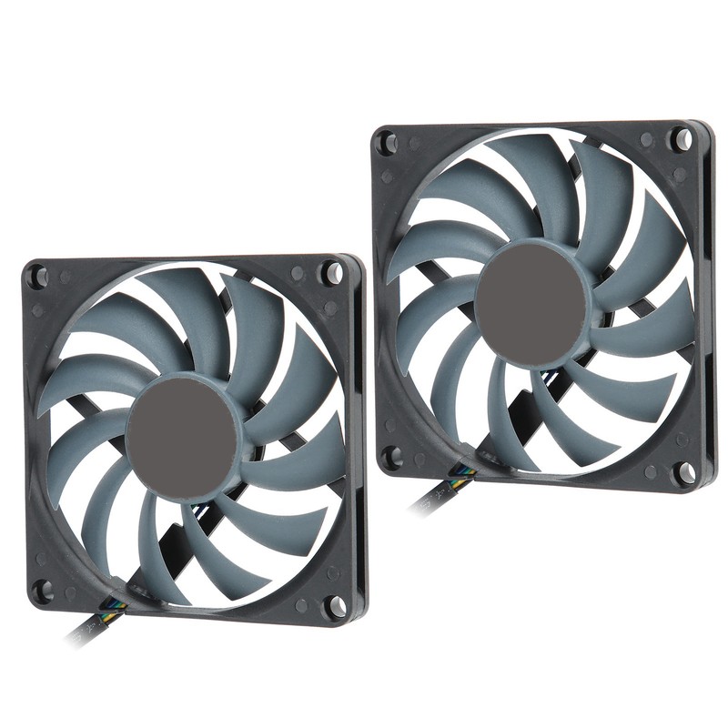 2Set Computer Case Heat Dissipation 4 Pins PWM Intelligent Temperaturecontrol