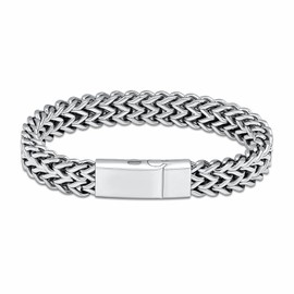 constantlife Cremation Bracelet for Ashes Stainless Steel Urn Link Bracelets Keepsake Jewelry Human Pet Memorial Ash Holder Gift for Men Women (Silver-24cm)