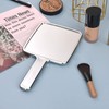 YCHMIR Hand Held Mirror Electroplate Mirror Sliver, Square 9 x5.1