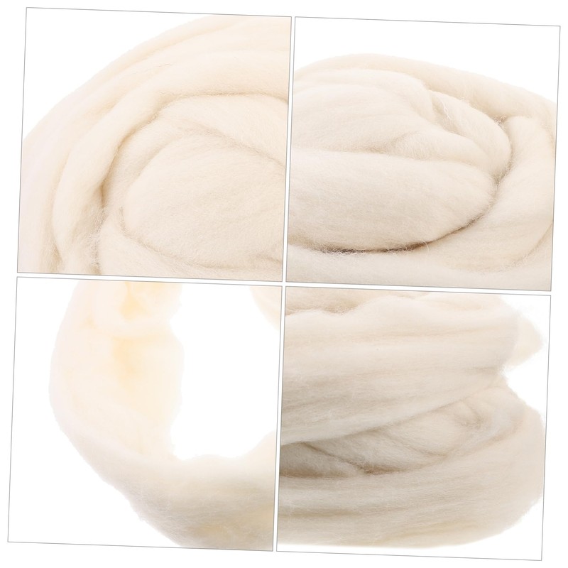 VILLFUL Natural Roving Wool Fiber for Needle Felting Soft Felting