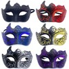 Men's Half-Face Gold Paint for Zombie Masquerade Parties One Size/Painted-Black Silver 10ea