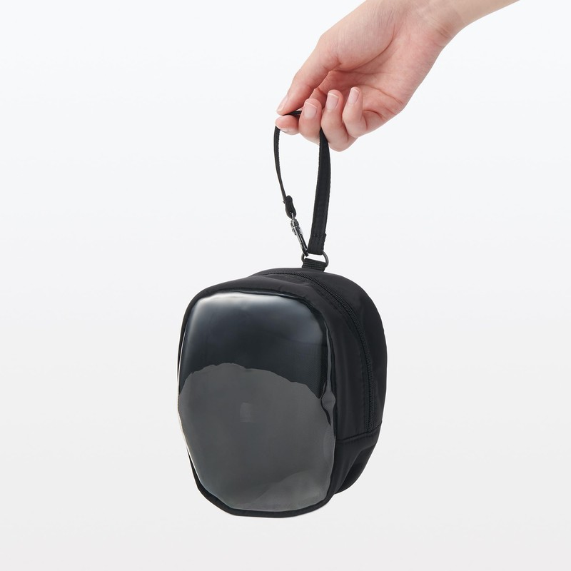 Muji NDG13A3A Hanging Collection Pouch, Black, Approx. 4.3 x 6.3