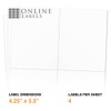 4.25 x 5.5 Rectangle Labels - Permanent, White Matte -