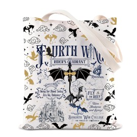 FW Merch FW Inspire Tote Bag Fly Or Die Quote Handbag Fantasy Reader Gift Dragon Rider Shoulder Bag (FLY OR DIE 2)