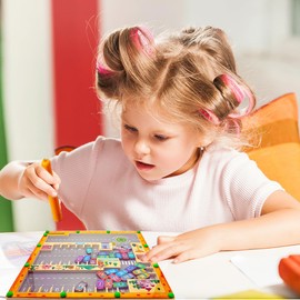 Magnetic Alphabet Maze Letter Puzzle,Wooden Puzzle Activity Board, Learning Letter Educational Matching Toys Gifts for Preschool Sensory Activities for Toddlers