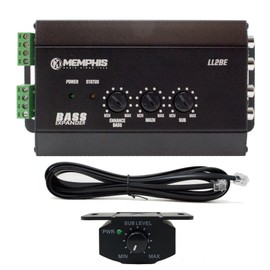 Memphis Audio LL2BE 2-Channel Line Output Converter with Digital Bass Restoration with UTPF-17 17-Foot 2-Channel Ultra Twisted Pair Interconnect Cables