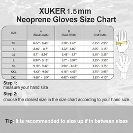 XUKER Neoprene Glove,Wetsuit Gloves 1.5mm & 2mm for Scuba Diving Snorkeling Paddling Surfing Kayaking Canoeing Spearfishing Skiing and Other Water Sports, Blue XX-Large