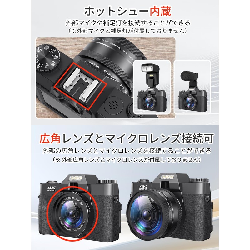 Moledro Digital Camera, 4K Digital Camera, Wifi Transfer Function, 48