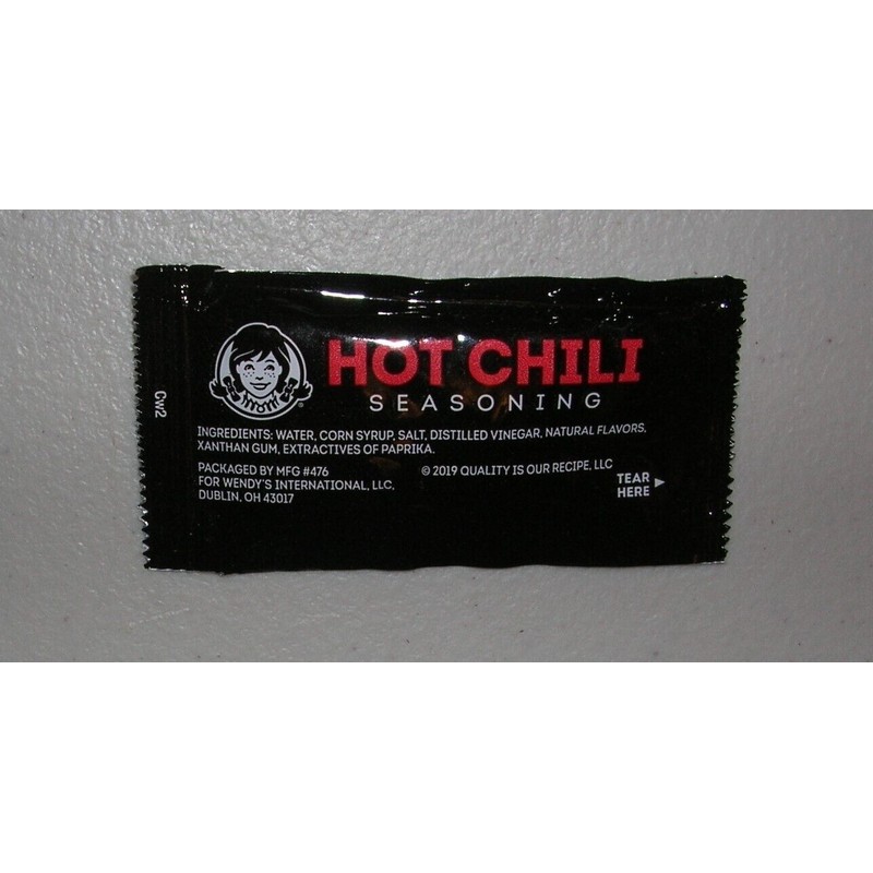 Wendy's (20 Packets) Wendy's Hot Chili Seasoning Sauce Packets Wendys