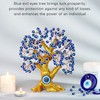 8'' Turkish Blue Evil Eye Tree Golden Feng Shui Decor