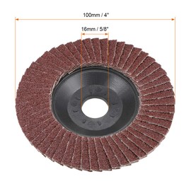 sourcing map Flap Disc, 240 Grit 4" x 5/8" Abrasive Grinding Wheel Flap Sanding Disc Aluminum Oxide 5pcs