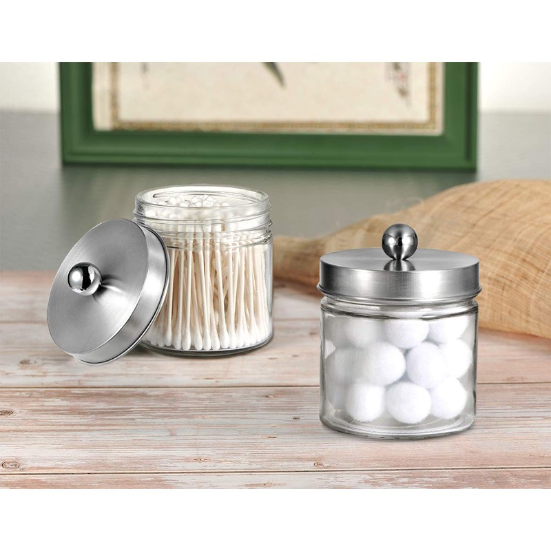 SheeChung Bathroom Organizers and Storage - 2Pack Qtip Holders Bathroom