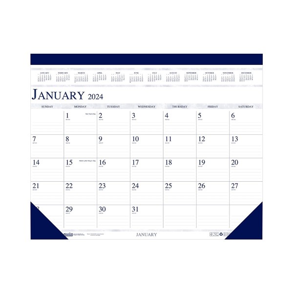 House of Doolittle 2024 Monthly Desk Pad Calendar, Classic, 22 x 17 Inches, January - December (HOD150-24)