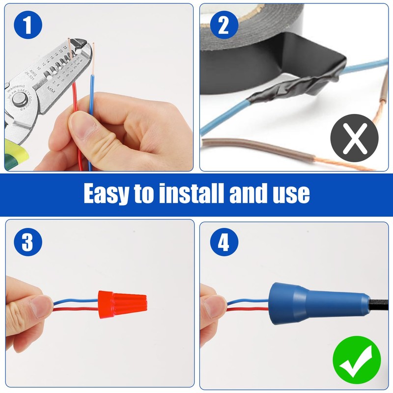 2pcs Wire Nut Twister, with 1/4" Chuck Plastic Wire Nut