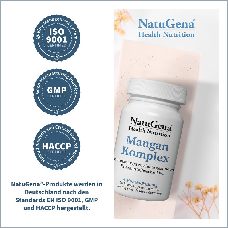 NatuGena Manganese Complex, Gluconate, Bisglycinate, Citrate, Contributes to Healthy Energy