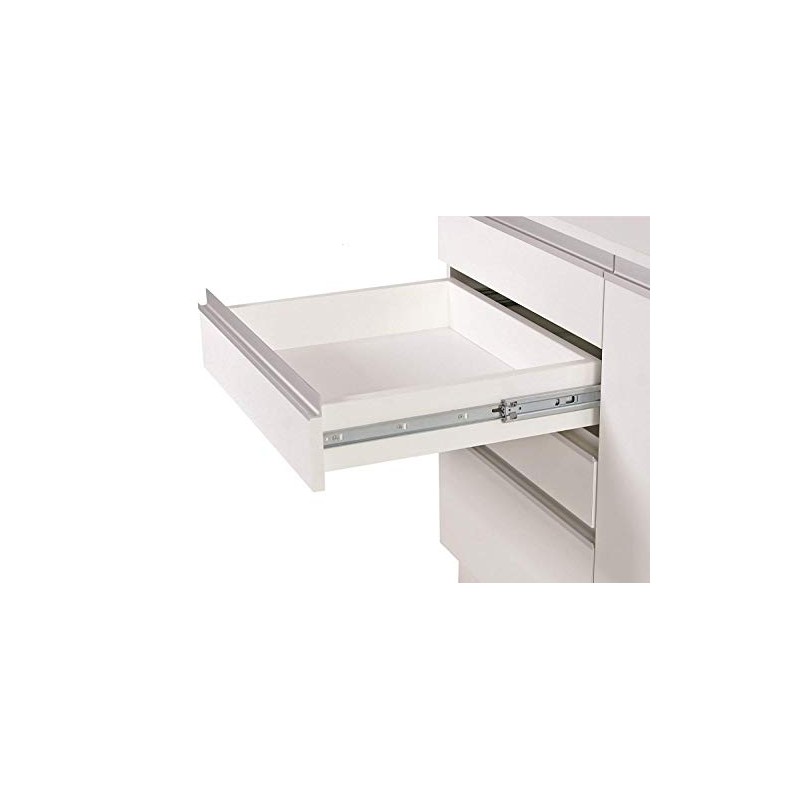 Merriway BH07433 (2 Pcs) Drawer Runner Slides, Ball Bearing Double