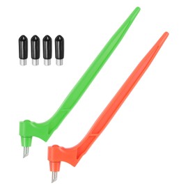 PATIKIL 360 Degree Rotating Pen Cutter, 2 Pcs Craft Cutting Tool with Cutter Head for Creative DIY Art Drawing Scrapbooking, Orange, Green