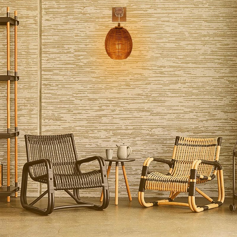Woven Rattan Lamp shade replacement lamp shade Rustic Pendant Light