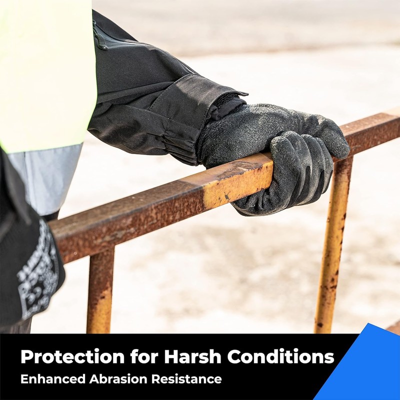 toolant Work Gloves Men, 12 Pairs Crinkle Latex Rubber Gloves