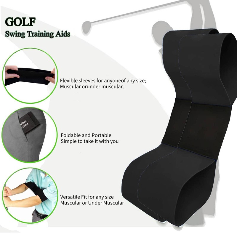 QeeHeng Golf Training Auxiliary Swing Arm Belt, 2 Pieces Golf
