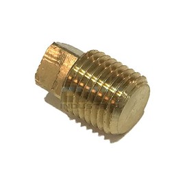 EDGE INDUSTRIAL Brass Square Head Plug 1/4" Male NPT MNPT Fuel/AIR/Water/Oil/Gas WOG (Qty 01)