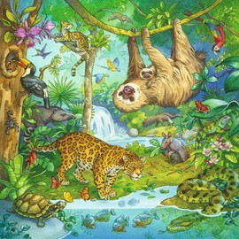 Ravensburger Jungle Fun 3 x 49 Piece Jigsaw Puzzle Set for Kids - 05180 - Every Piece is Unique, Pieces Fit Together Perfectly