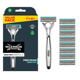 Wilkinson Sword Wilkinson Sword Quattro Titanium Rasierklingen mit Herren Rasierer (sortiert Edition nicht wählbar) 8 St