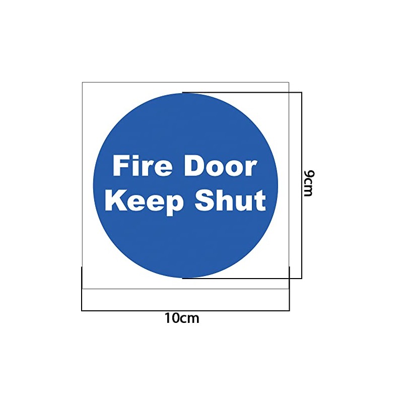 Stcky Fire Door Safety Vinyl Signs [Pack of 12] -