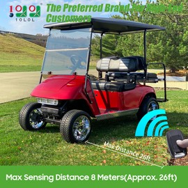 10L0L Golf Cart One-Click Start Ignition Switch Compatible with 12-48V Yamaha G22 / G29, Club Car DS/Precedent, EZGO TXT Models, Remote Keyless Access Golf Accessories