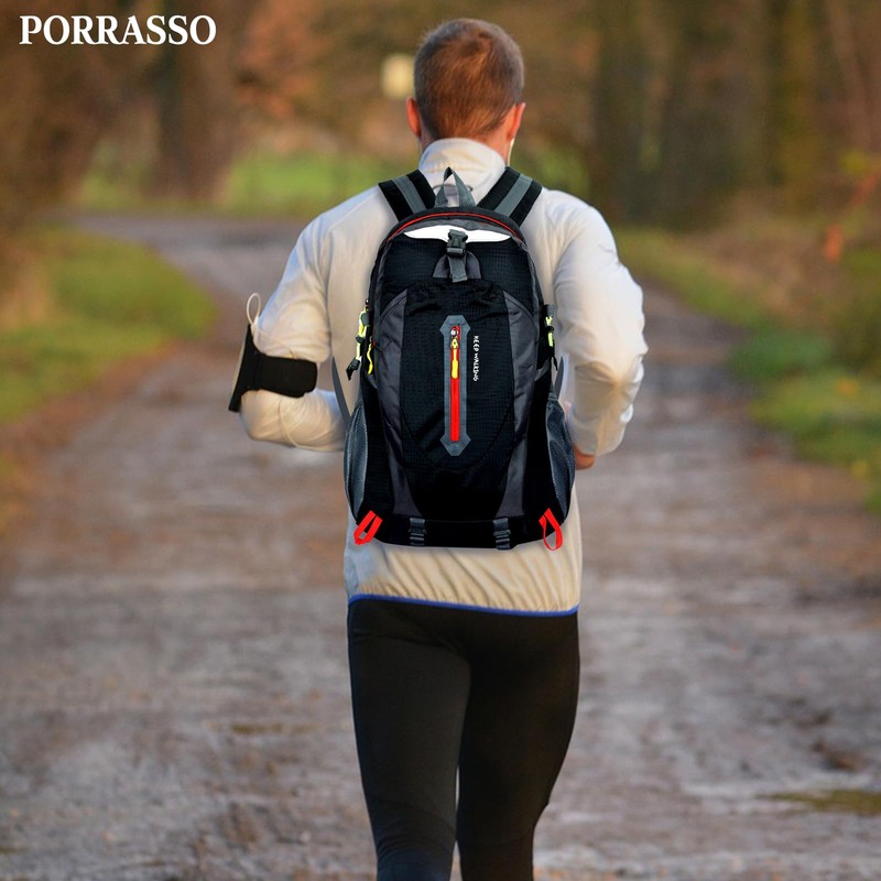 PORRASSO Hiking Backpack Waterproof Rucksack 25L Daypack Durable Backpack for