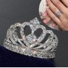 UKQBUNX 925 Sterling Silver Women's Crown Princess Queen Ring Slightly