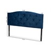 Baxton Studio Leone Modern and Contemporary Navy Blue Velvet Fabric
