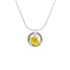 Delight Jewelry Silvertone Yellow Hibiscus Flower - Silvertone Strong Fearless