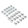 Unifizz 28PCS Stainless Steel Chrome-Capped Bumper Bolts and Nuts Kit