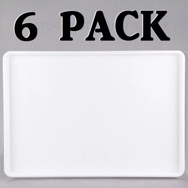 Choice 6 PACK 18" x 26" White Display Storage Tray