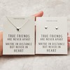 Philip Jones Sterling Silver Friendship Quote Heart Set