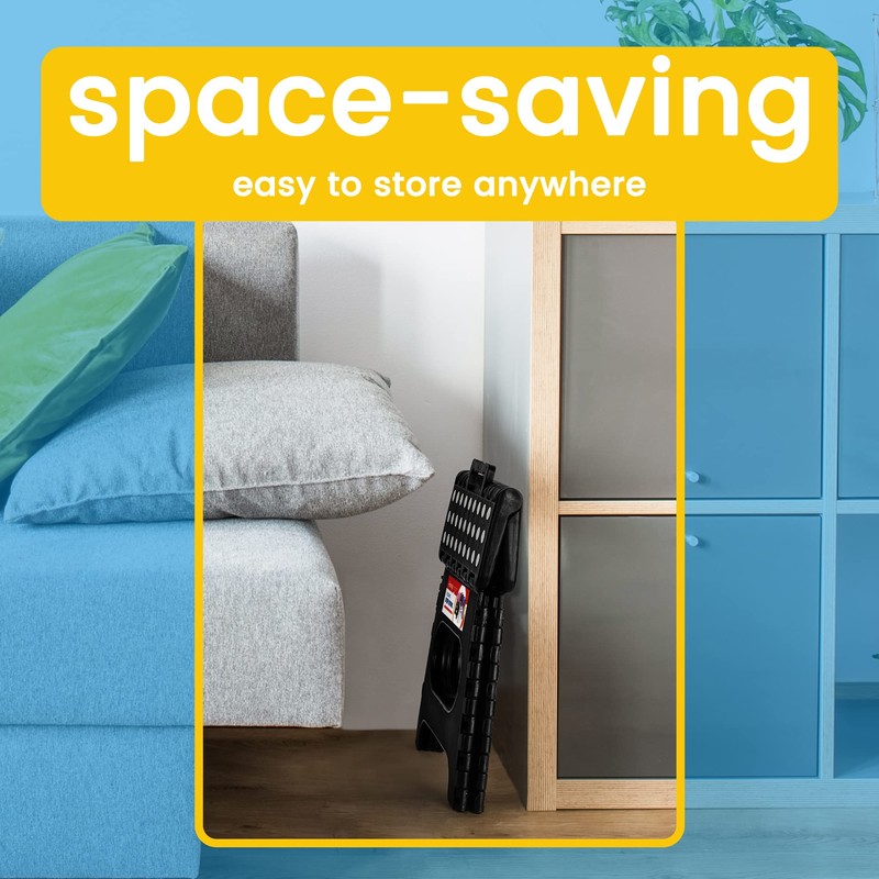 ACSTEP Folding Step Stool for Adults-11 Height Lightweight Plastic Stepping