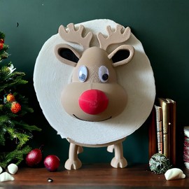 Give your bathroom a pinch of Christmas magic and cuteness - reindeer replacement roll holder - original Phine Made