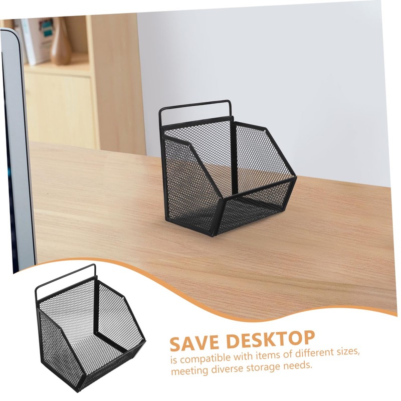 SHINEOFI Mesh Wall File Organizer Sturdy Iron Desktop Document Storage