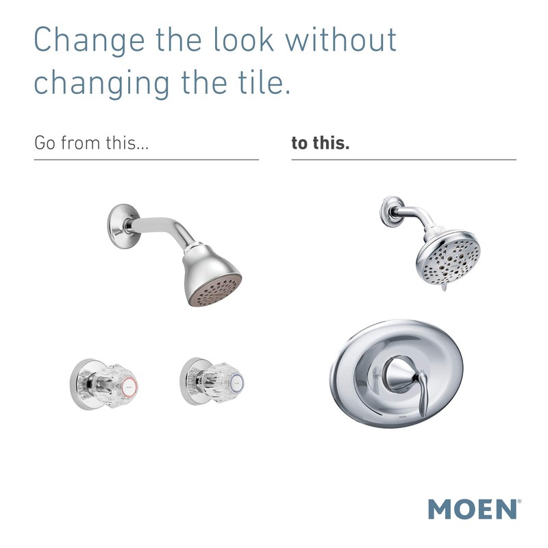 Moen T2138EP Eva Posi-Temp Eco-Performance Shower Trim Kit, Valve Required,