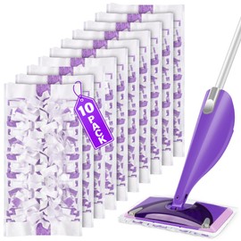 10 Count Disposable Mop Pads Refills for Swiffer WetJet, Multi Surface Hardwood Floor Cleaner Spray Mop Pads Refills Multi Layers Thickened and Super Absorbent