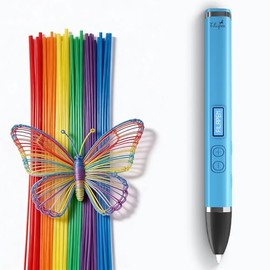 Filapen Premium 3D Pen Set Blue - PCL Filament, No Risk of Burning, from 8 Years, 25 m Filaments + Templates