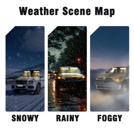 WINECO Emergency LED Strobe Traffic Advisor Lights Bar Car Front Rear Windshield Hazard Safety WarningFlashing Light w/Digital Controller for Construction Vehicles Trucks, 2x17inch, Amber White