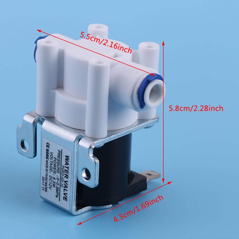 Water Valve, DC 12V Copper Plastic Electric Solenoid Valve Normally