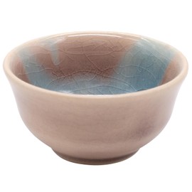 Mino Ware Tozan Kiln Purple Infiltration Guinom Cup Chocho Approx. Diameter 6.5 × Height 3.5 cm Capacity Approx. 50 ml Sake Cup 551-0101