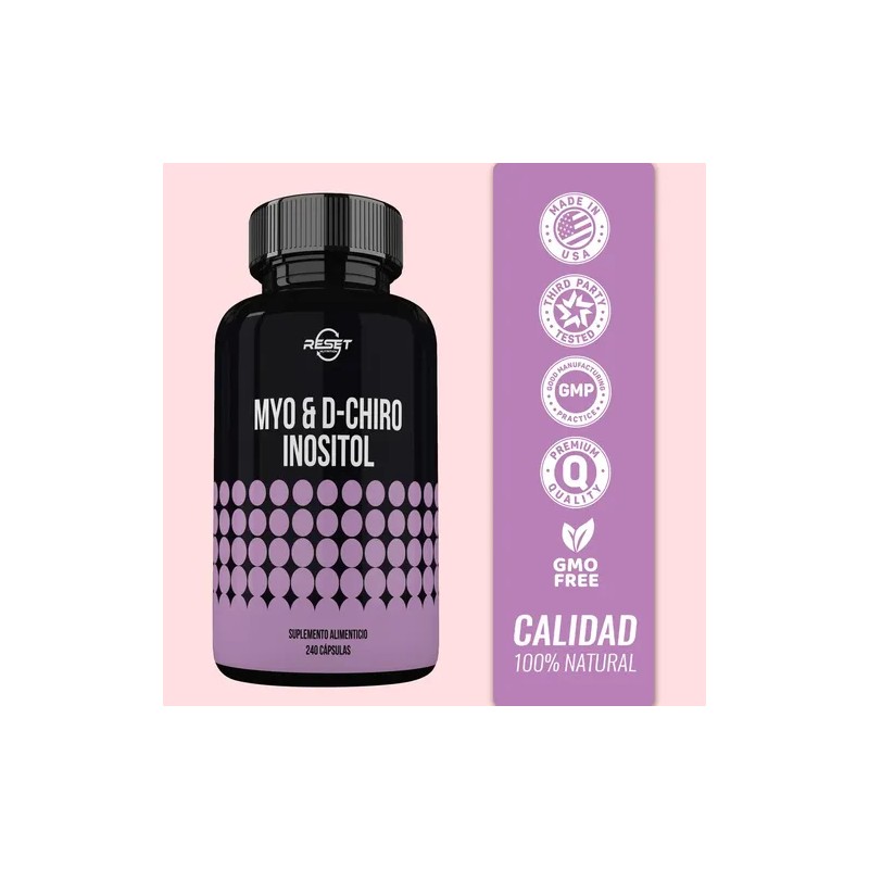 Reset Nutrition Myo Inositol Y D-chiro Salud Hormonal 240cáp Sabor